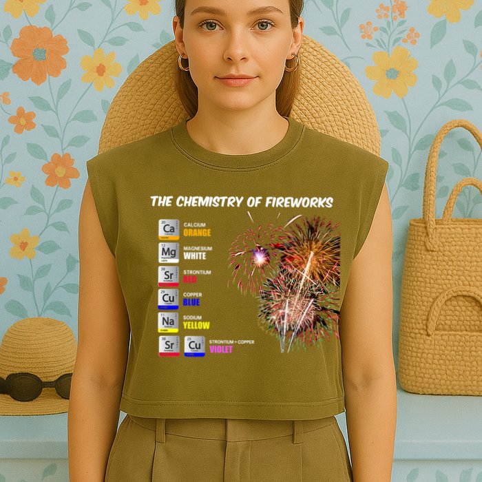 Chemistry Of Fireworks 4th Of July Science Nerd Garment-Dyed Women's Muscle Tee