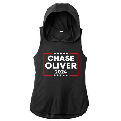 Chase Oliver For President 2024 Ladies PosiCharge Tri-Blend Wicking Draft Hoodie Tank