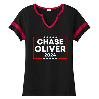 Chase Oliver For President 2024 Ladies Halftime Notch Neck Tee