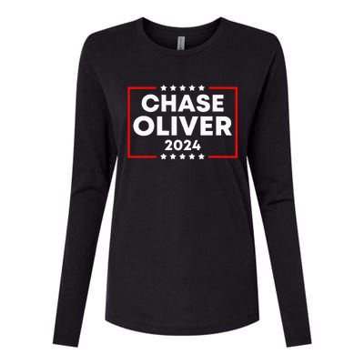 Chase Oliver For President 2024 Womens Cotton Relaxed Long Sleeve T-Shirt