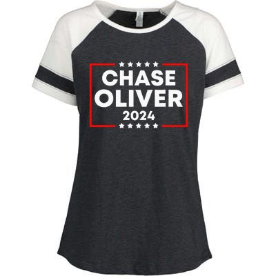 Chase Oliver For President 2024 Enza Ladies Jersey Colorblock Tee