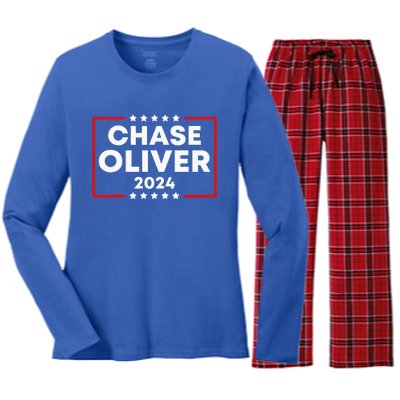 Chase Oliver For President 2024 Women's Long Sleeve Flannel Pajama Set 