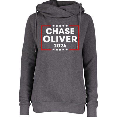 Chase Oliver For President 2024 Womens Funnel Neck Pullover Hood