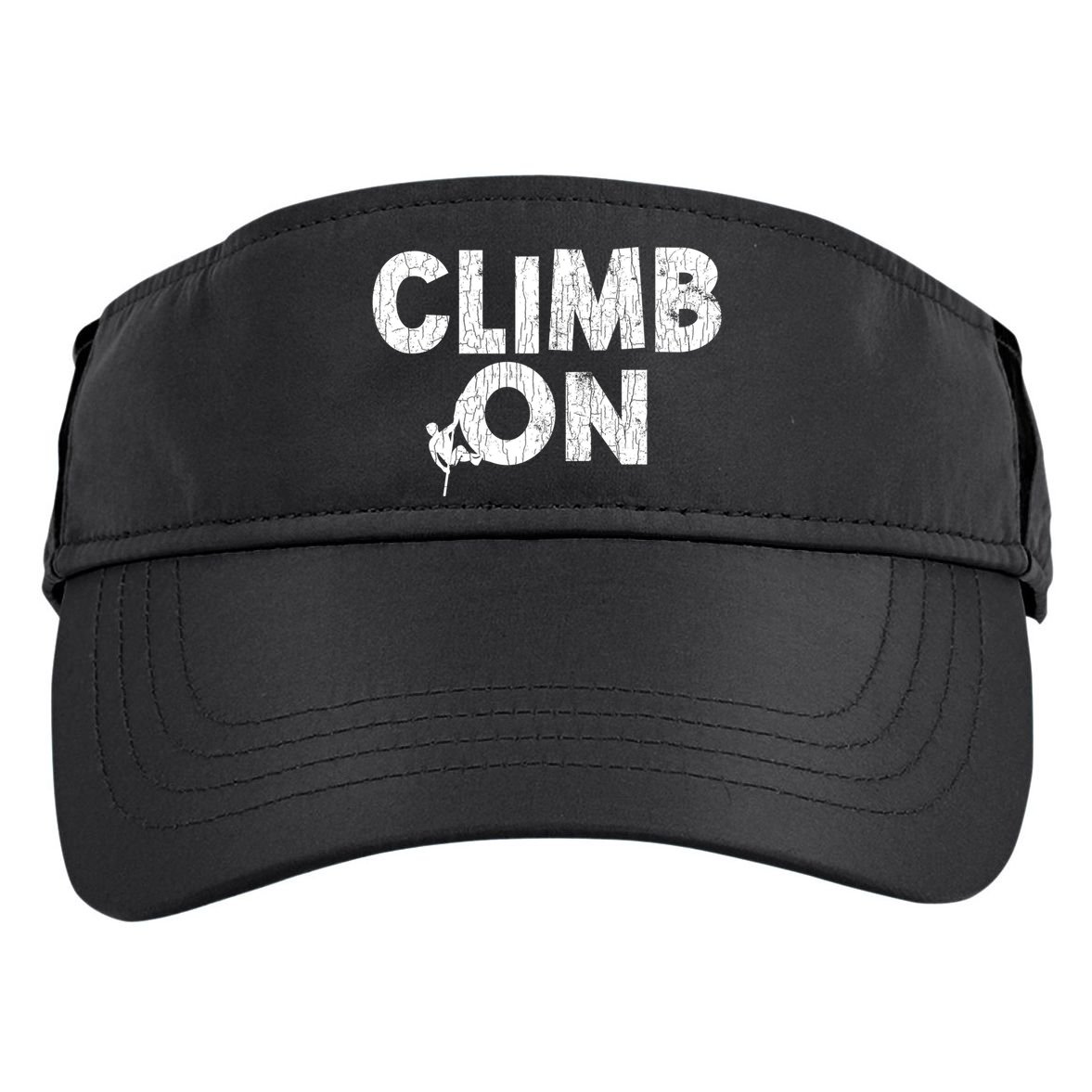 Climb On Funny Mountain Climbing Rock Climber Graphic Gift Adult Drive Performance Visor