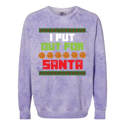 Cookies Out For Santa Christmas Gift Colorblast Crewneck Sweatshirt