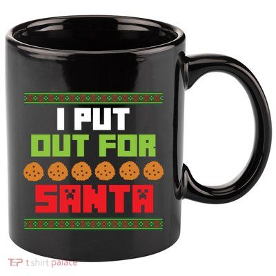 Cookies Out For Santa Christmas Gift 11oz C Handle Ceramic Mug