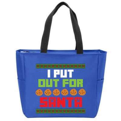 Cookies Out For Santa Christmas Gift Zip Tote Bag