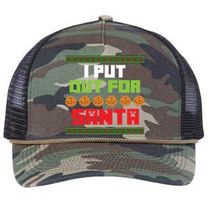 Cookies Out For Santa Christmas Gift Retro Rope Trucker Hat Cap