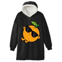 Cute Orange Fruit Relaxing Lazy Orange Hooded Wearable Blanket