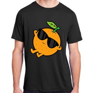 Cute Orange Fruit Relaxing Lazy Orange Adult ChromaSoft Performance T-Shirt