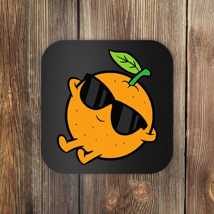 Cute Orange Fruit Relaxing Lazy Orange Coaster