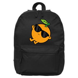 Cute Orange Fruit Relaxing Lazy Orange 16 in Basic Backpack