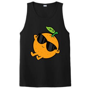 Cute Orange Fruit Relaxing Lazy Orange PosiCharge Competitor Tank