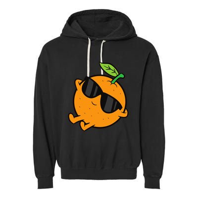 Cute Orange Fruit Relaxing Lazy Orange Garment-Dyed Fleece Hoodie