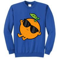 Cute Orange Fruit Relaxing Lazy Orange Tall Sweatshirt