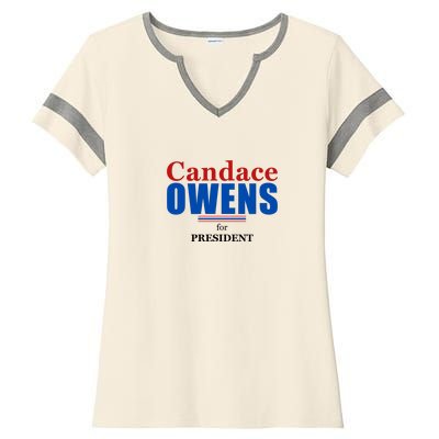 Candace Owens For President 2024 Ladies Halftime Notch Neck Tee