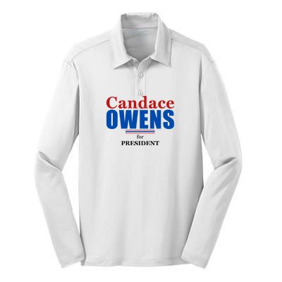 Candace Owens For President 2024 Silk Touch Performance Long Sleeve Polo