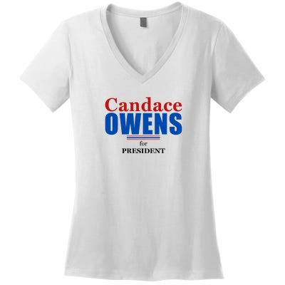 Candace Owens For President 2024 Women's V-Neck T-Shirt