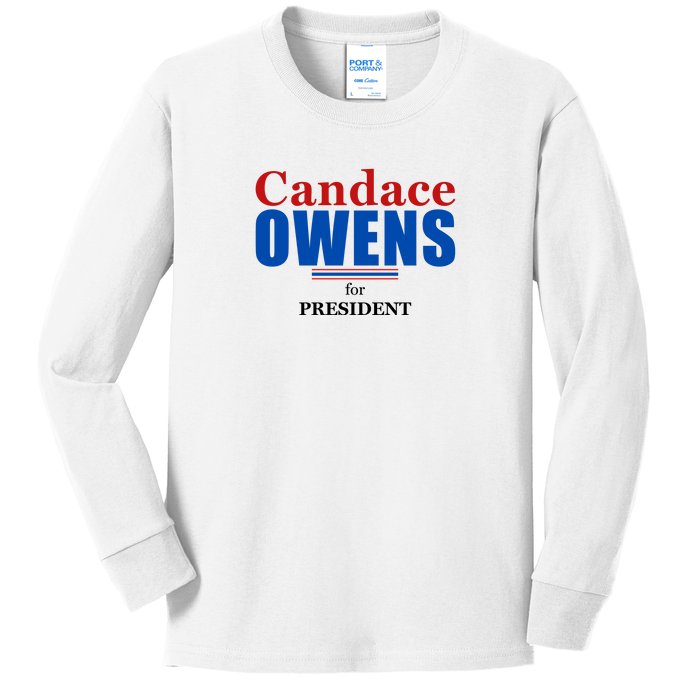 Candace Owens For President 2024 Kids Long Sleeve Shirt