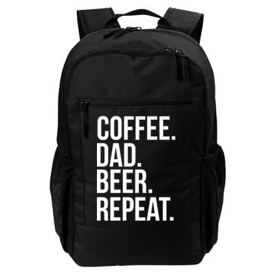 Coffee. Dad. Beer. Repeat. Funny Backpack
