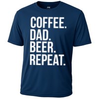 Coffee. Dad. Beer. Repeat. Funny Performance Shirt