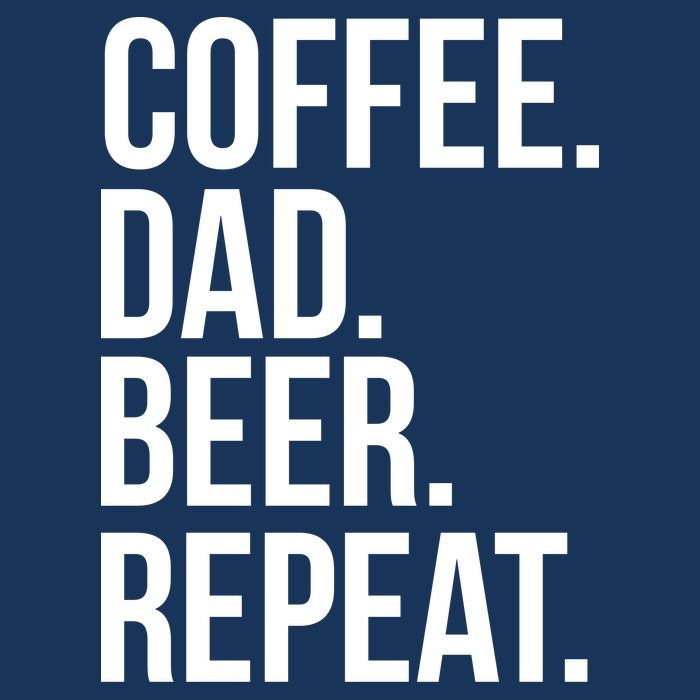 Coffee. Dad. Beer. Repeat. Funny Performance Shirt