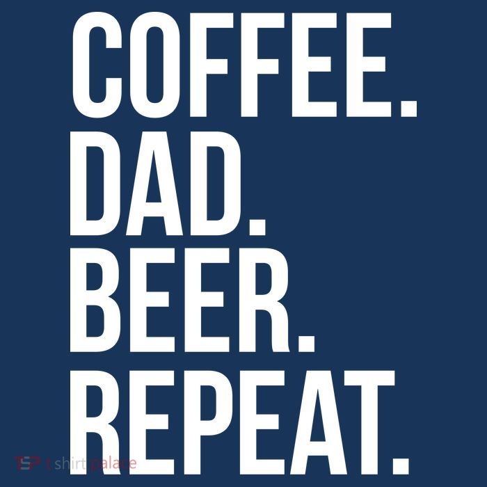 Coffee. Dad. Beer. Repeat. Funny 25L Jumbo Tote