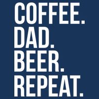 Coffee. Dad. Beer. Repeat. Funny Golf Towel