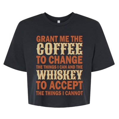 Coffee And Whiskey Bella+Canvas Jersey Crop Tee