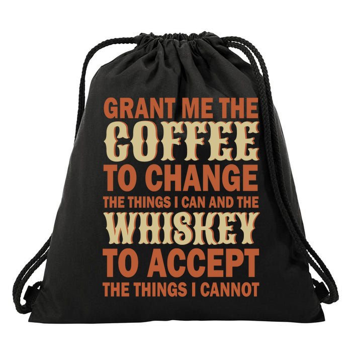 Coffee And Whiskey Drawstring Bag