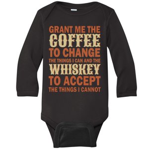 Coffee And Whiskey Baby Long Sleeve Bodysuit