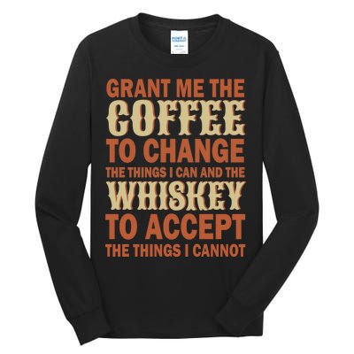 Coffee And Whiskey Tall Long Sleeve T-Shirt