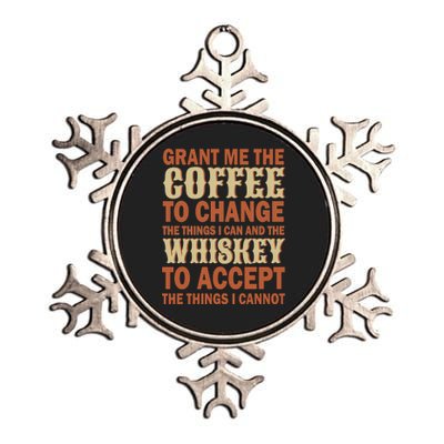 Coffee And Whiskey Metallic Star Ornament