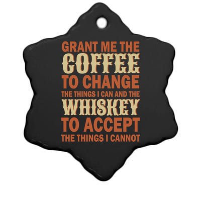 Coffee And Whiskey Ceramic Star Ornament