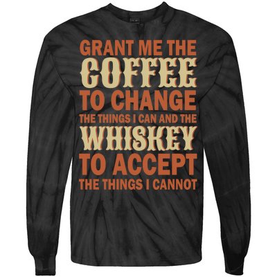 Coffee And Whiskey Tie-Dye Long Sleeve Shirt