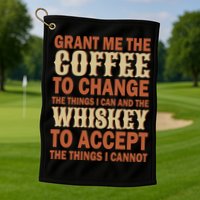 Coffee And Whiskey Golf Towel