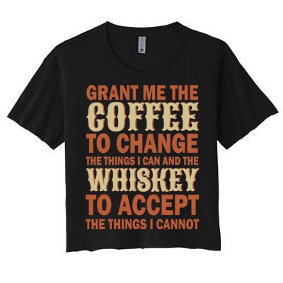 Coffee And Whiskey Women's Crop Top Tee