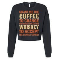 Coffee And Whiskey Cropped Pullover Crew