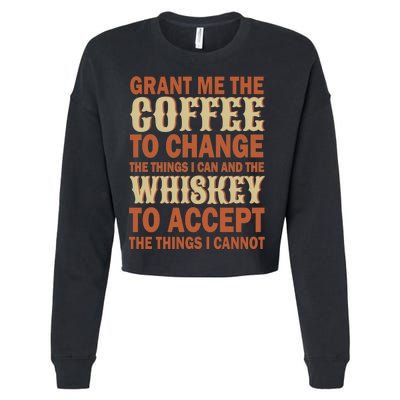 Coffee And Whiskey Cropped Pullover Crew