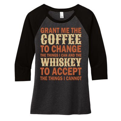 Coffee And Whiskey Women's Tri-Blend 3/4-Sleeve Raglan Shirt