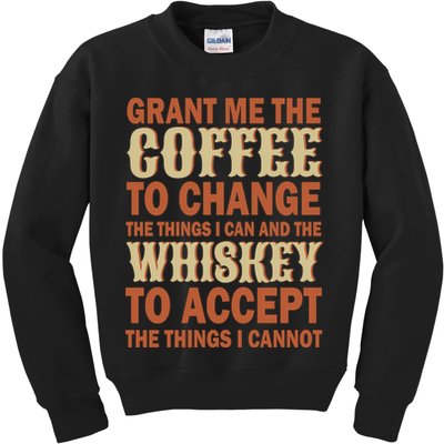 Coffee And Whiskey Kids Sweatshirt