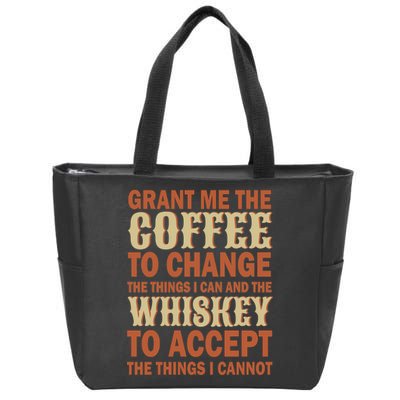 Coffee And Whiskey Zip Tote Bag