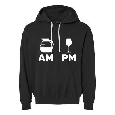 Coffee and Wine Garment-Dyed Fleece Hoodie