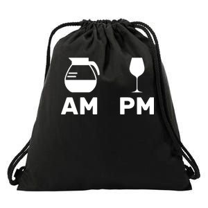 Coffee and Wine Drawstring Bag