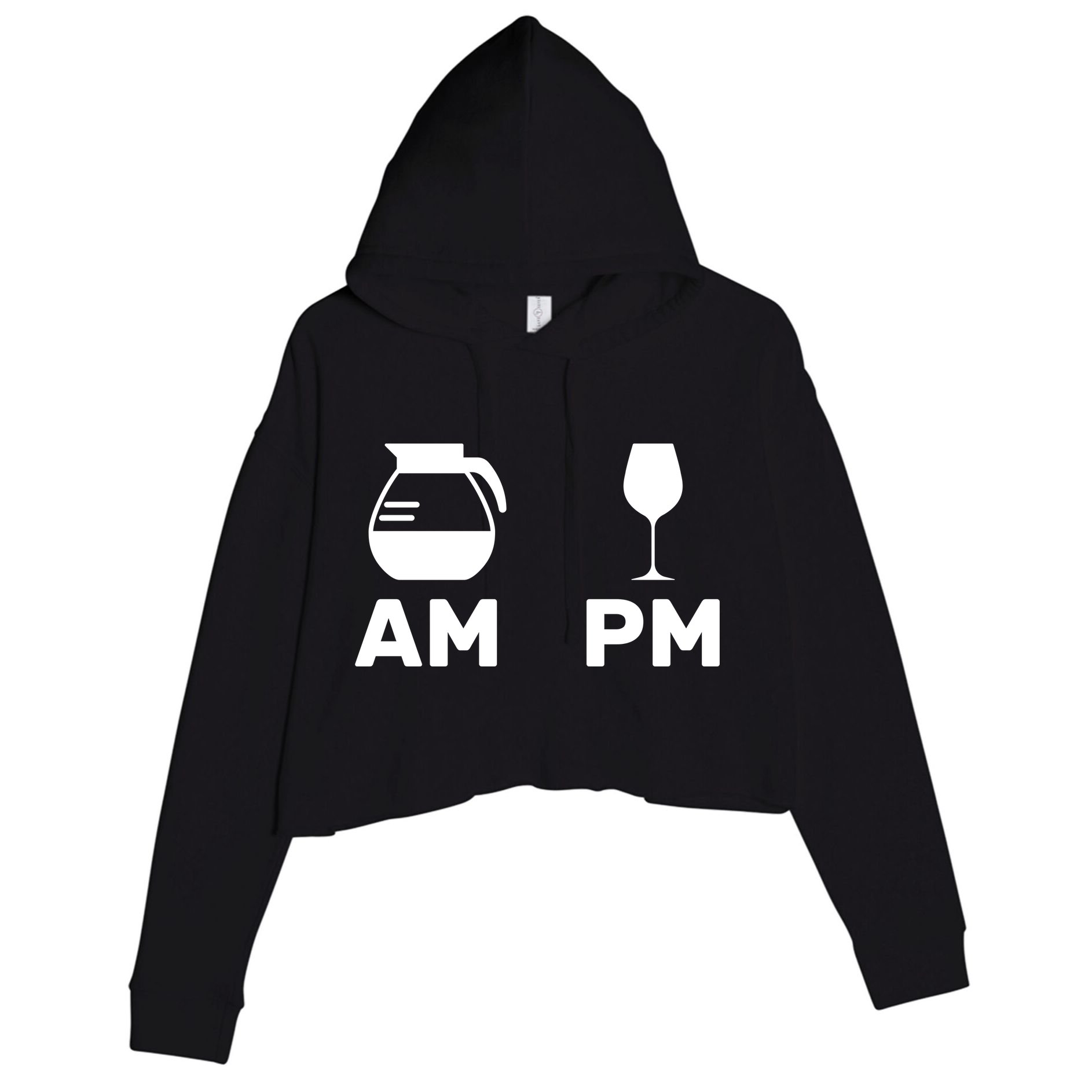 Coffee and Wine Crop Fleece Hoodie