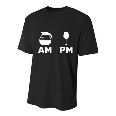 Coffee and Wine Youth Performance Sprint T-Shirt