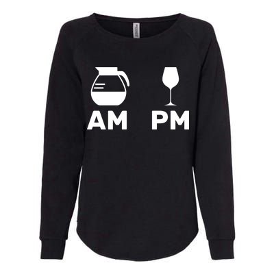 Coffee and Wine Womens California Wash Sweatshirt