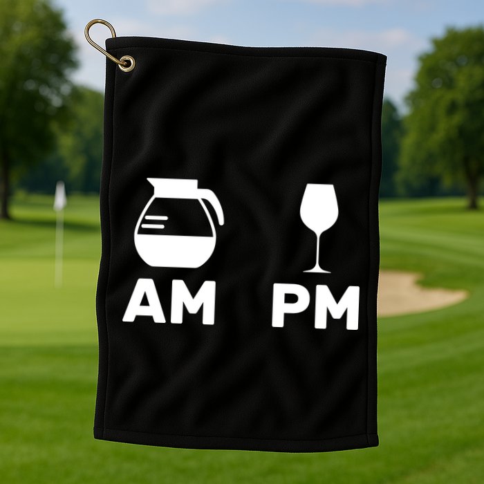 Coffee and Wine Golf Towel