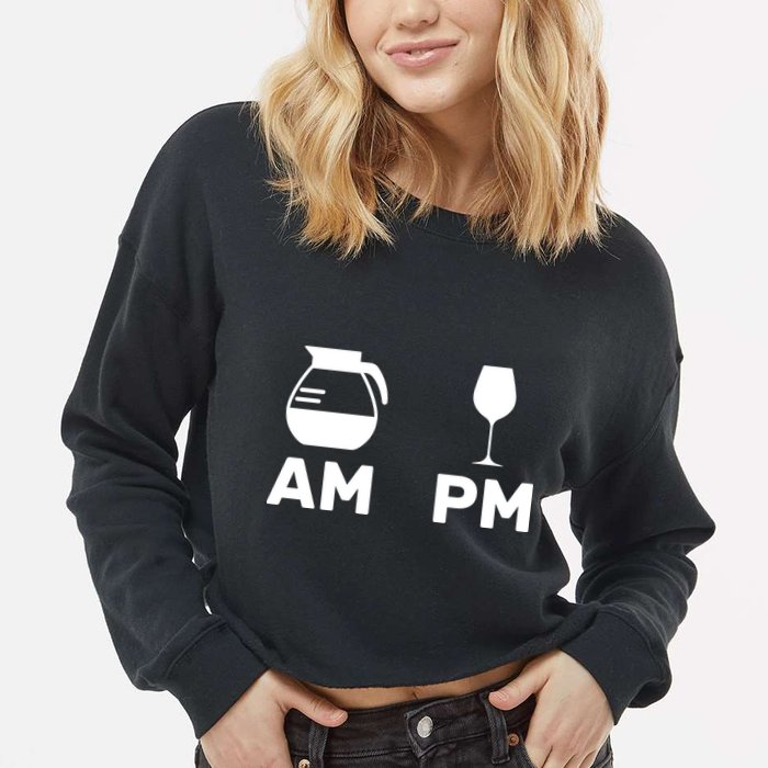 Coffee and Wine Cropped Pullover Crew
