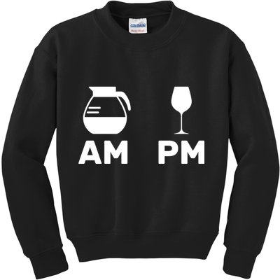 Coffee and Wine Kids Sweatshirt